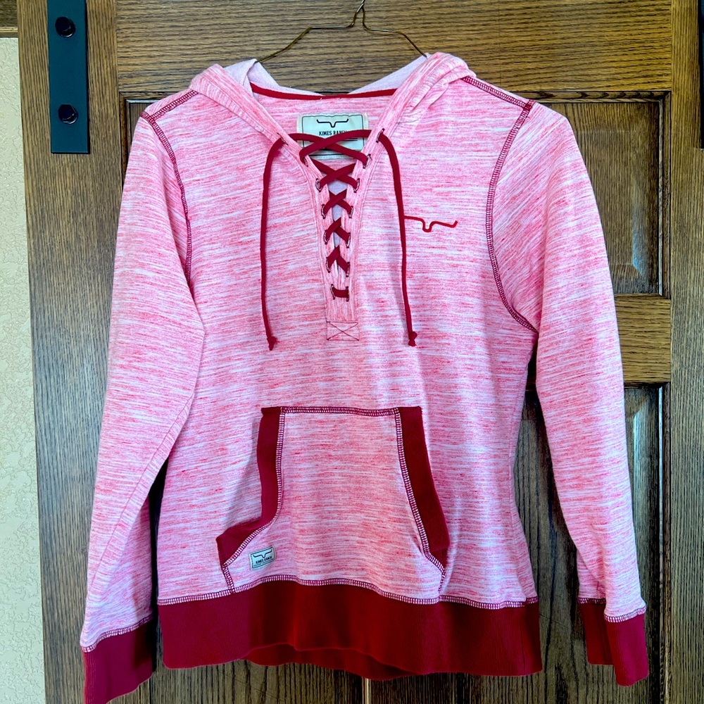 Womens Kimes Ranch Hoodie Sweater- Burgandy/Red